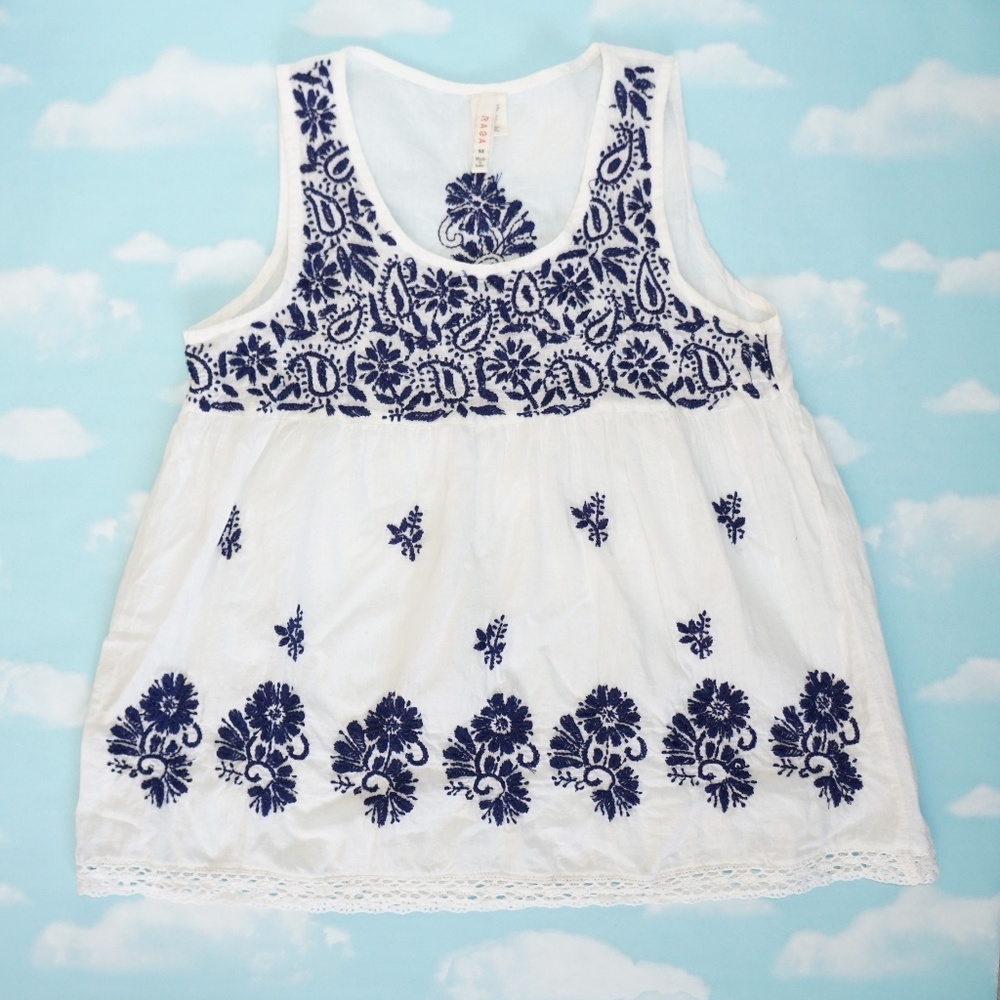 Embroidered tank top